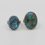 انگشتر ست فیروزه نیشابوری نقره مردانه و زنانه طرح آرامش+ حکاکی آیه فرزندآوری - Image 3