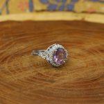 انگشتر آمیتیست نقره زنانه طرح نورا - Image 2