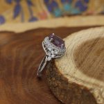 انگشتر آمیتیست نقره زنانه طرح نورا - Image 3