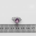 انگشتر آمیتیست نقره زنانه طرح نورا - Image 4