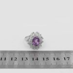 انگشتر آمیتیست نقره زنانه طرح مونا - Image 4