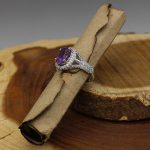 انگشتر آمیتیست نقره زنانه طرح لادن - Image 2