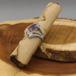 انگشتر آمیتیست نقره زنانه طرح دایانا - Image 2