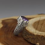 انگشتر آمیتیست نقره مردانه دست ساز طرح ارسلان - Image 2