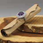 انگشتر آمیتیست نقره زنانه طرح هانا - Image 2