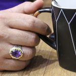 انگشتر آمیتیست نقره مردانه دست ساز طرح آذرخش - Image 4