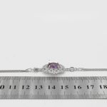 دستبند آمیتیست الماس تراش نقره زنانه طرح نورا - Image 4