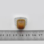 انگشتر عقیق سلیمانی نقره مردانه طرح شعیب - Image 5