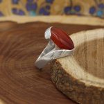 انگشتر عقیق سرخ یمنی نقره دست ساز مردانه طرح بهروز - Image 2