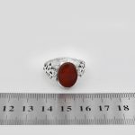 انگشتر عقیق سرخ یمنی نقره دست ساز مردانه طرح جابر +حرز امام جواد(ع) - Image 4