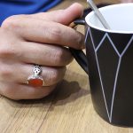 انگشتر عقیق سرخ یمنی نقره دست ساز مردانه طرح جابر +حرز امام جواد(ع) - Image 5