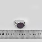 انگشتر عقیق کبود یمنی نقره مردانه دست ساز طرح هادی + حرز امام جواد (ع) - Image 4