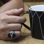 انگشتر عقیق سلیمانی نقره مردانه طرح سینا - Image 5