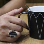 انگشتر عقیق سلیمانی نقره مردانه طرح سام - Image 4