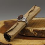 انگشتر عقیق سلیمانی نقره زنانه طرح یکتا - Image 2