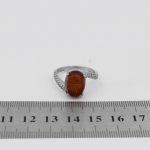 انگشتر عقیق سلیمانی نقره زنانه طرح لیلی - Image 4