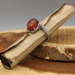 انگشتر عقیق سلیمانی نقره زنانه طرح لیلی - Image 2