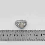 انگشتر عقیق سلیمانی نقره زنانه طرح مهناز - Image 4