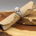 انگشتر عقیق سلیمانی نقره زنانه طرح مهناز - Image 2