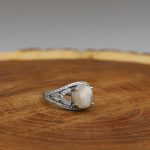 انگشتر عقیق سلیمانی نقره زنانه طرح مهناز - Image 3