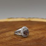 انگشتر عقیق شجر نقره زنانه طرح نازنین - Image 2