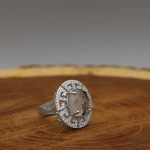 انگشتر عقیق شجر نقره زنانه طرح سارا - Image 3