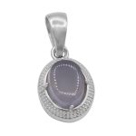 گردنبند عقیق کبود یمنی نقره زنانه طرح مهربان