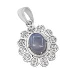 گردنبند عقیق کبود یمنی نقره زنانه طرح آذر