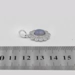 گردنبند عقیق کبود یمنی نقره زنانه طرح آذر - Image 4