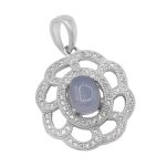 گردنبند عقیق کبود یمنی نقره زنانه طرح رویا