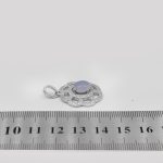 گردنبند عقیق کبود یمنی نقره زنانه طرح رویا - Image 4