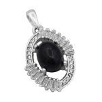 گردنبند عقیق مشکی نقره زنانه طرح آرتمیس