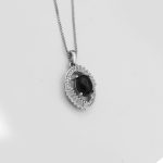 گردنبند عقیق مشکی نقره زنانه طرح آرتمیس - Image 3