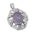 گردنبند عقیق کبود نقره زنانه طرح آتنا