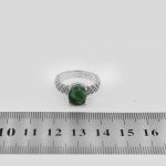 انگشتر زمرد الماس تراش نقره زنانه طرح آرزو - Image 4