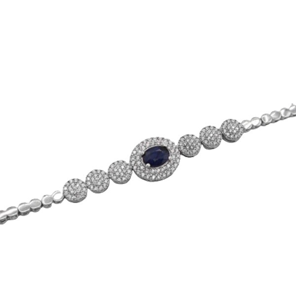 7-4-056 sapphire-laleh-bracelet(1) بهترین دستبند یاقوت کبود نفیس
