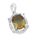 گردنبند الکساندریت الماس تراش نقره زنانه طرح جولیا