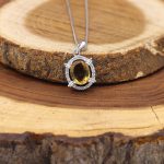 گردنبند الکساندریت الماس تراش نقره زنانه طرح جولیا - Image 2