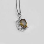 گردنبند الکساندریت الماس تراش نقره زنانه طرح جولیا - Image 3