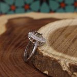 نیم ست الکساندریت الماس تراش نقره زنانه طرح تی تی - Image 4