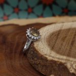 نیم ست الکساندریت الماس تراش نقره زنانه طرح غمناز - Image 2