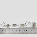 نیم ست الکساندریت الماس تراش نقره زنانه طرح رعنا - Image 5