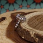 نیم ست الکساندریت الماس تراش نقره زنانه طرح رعنا - Image 2