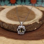 نیم ست الکساندریت الماس تراش نقره زنانه طرح رعنا - Image 4