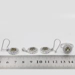 نیم ست الکساندریت الماس تراش نقره زنانه طرح تی تی - Image 5