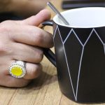 انگشتر شرف الشمس نقره مردانه دست ساز طرح هژبر + حکاکی - Image 4