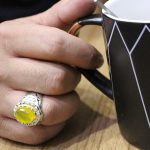 انگشتر شرف الشمس نقره مردانه دست ساز طرح سیاوش + حکاکی - Image 5