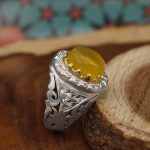 انگشتر شرف الشمس نقره مردانه دست ساز طرح سیاوش + حکاکی - Image 2