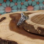 انگشتر حرز امام جواد (ع) نقره مردانه و زنانه طرح شش ضلعی امیری حسین و نعم الامیر + تربت امام حسین (ع) - Image 3