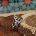 انگشتر حرز امام جواد (ع) نقره مردانه و زنانه طرح شش ضلعی کوثر + تربت امام حسین (ع) - Image 3